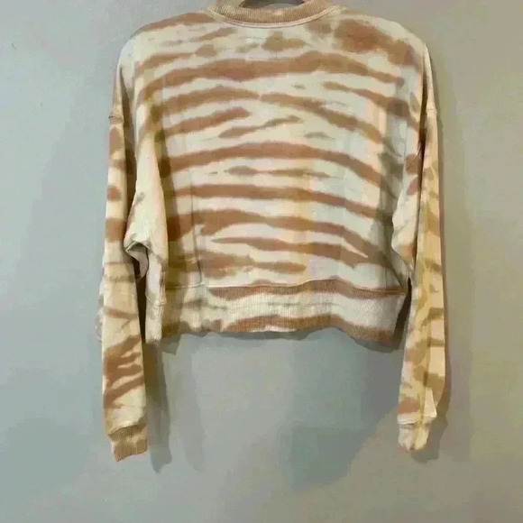 NWT American Eagle Soft Tie Dye Crewneck Pullover White Pink Sweater Size Small - Picture 3 of 4